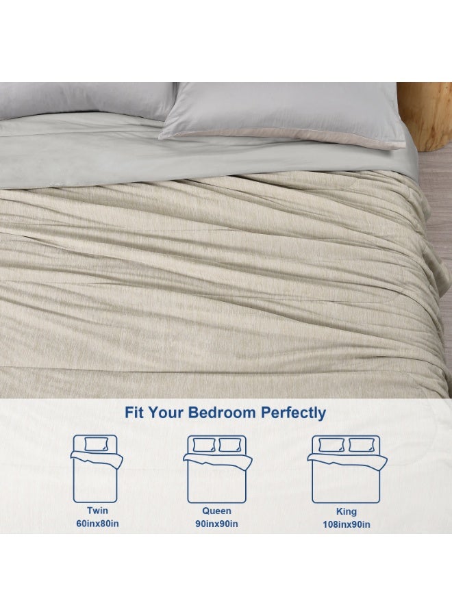 PHF بطانية تبريد PHF توأم للنوم الساخن، بطانية تبريد ناعمة من الجانبين لليالي الحارة تمتص حرارة الجسم، Q-Max>0.5 Arc-Chill خفيفة الوزن لراحة الصيف الباردة، 60"x80"، لمسة عاجية - Image 2